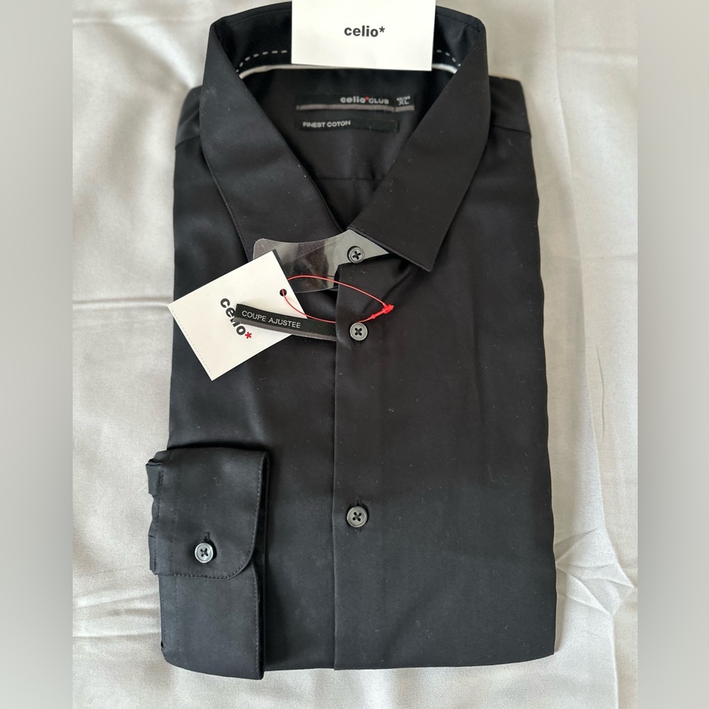 Ultra Comfort Celio Mens Regular Fit Easy Care Stretch Fabric‎ Long Sleeve. XL